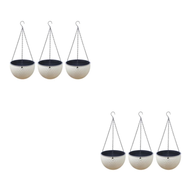 Wweixi 3pieces Stylish Planters For Hanging Pot Flower Plant Hanging Garden beige S 2Set