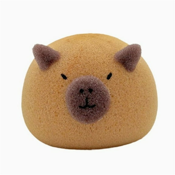 Adorable Capybara Bath Sponge Ball for Gentle Exfoliation and Rich Lathers in Shower or Bath Exfoliating Sponges