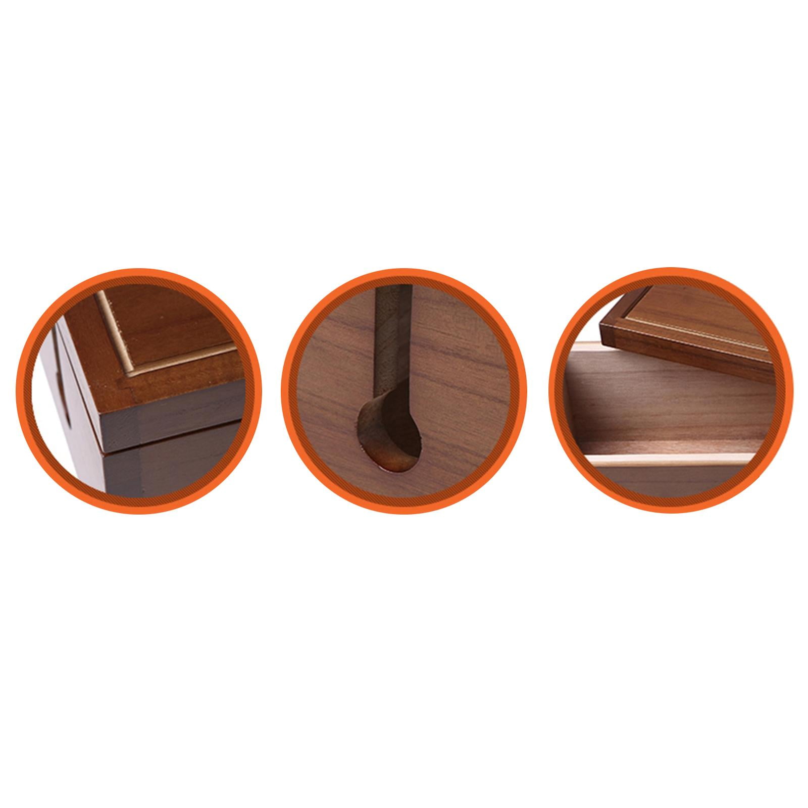 Fiocias Cable Management Box Cord Organizer, Cable Storage Holder for Desk, USB Hub & & Light Brown