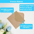 thumbnail image 3 of 50 Pack Blank Cards and Envelopes 4x6, Brown Blank Note Cards Greeting Cards and Envelopes Set, Folded Cardstock with Envelope for DIY Greeting Card, Thank You Card, Invitations, 3 of 13