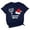 Dark Blue, variant on Women's Tops, Tees & Blouses Hanukkah Graphic Print Short Sleeve Celebration Plus Size Womens Clothing,Black,L