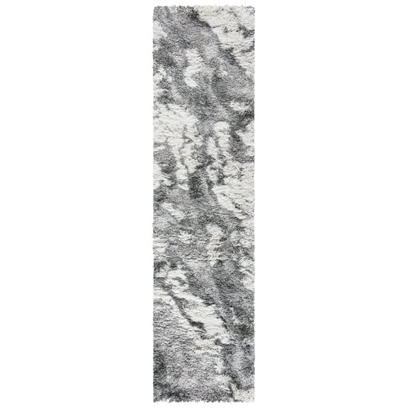 SAFAVIEH Horizon Konstantinos Abstract Shag Runner Rug, Grey/Ivory, 2' x 11'