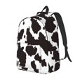 thumbnail image 1 of Disketp Cow Skin 2 print Canvas Backpack Lightweight Travel Daypack Student Rucksack Laptop Backpack-Small, 1 of 5