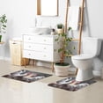 thumbnail image 4 of Coolnut Rooster Painting Toilet Rugs U-Shaped Absorbent Non-Slip Bath Rug Soft Polyester Fiber Machine Washable Bathroom Mats 24x16 Inches Home Decor, 4 of 7