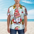thumbnail image 2 of Vsdgher Funny Christmas Gnome Print Men's Hawaiian Shirts Button Down Tropical Holiday Beach Shirts Vacation Clothes,XX-Large, 2 of 7