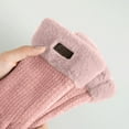 thumbnail image 2 of Xfvqtps Womens Touchscreen Gloves Plush Wrist Edge Plaid Thickened Solid Color Simplicity Hand Warmers Comfortable Soft Elegant Thermal Windproof Snow Winter Mittens Pink, 2 of 5