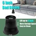 thumbnail image 2 of Bed Risers 6 Inch, 6 Pack Heavy Duty Bed Furniture Risers, Lift Up to 2200lbs Round Couch Risers for Sofas, Couches, TV Stands and Chairs, 2 of 7