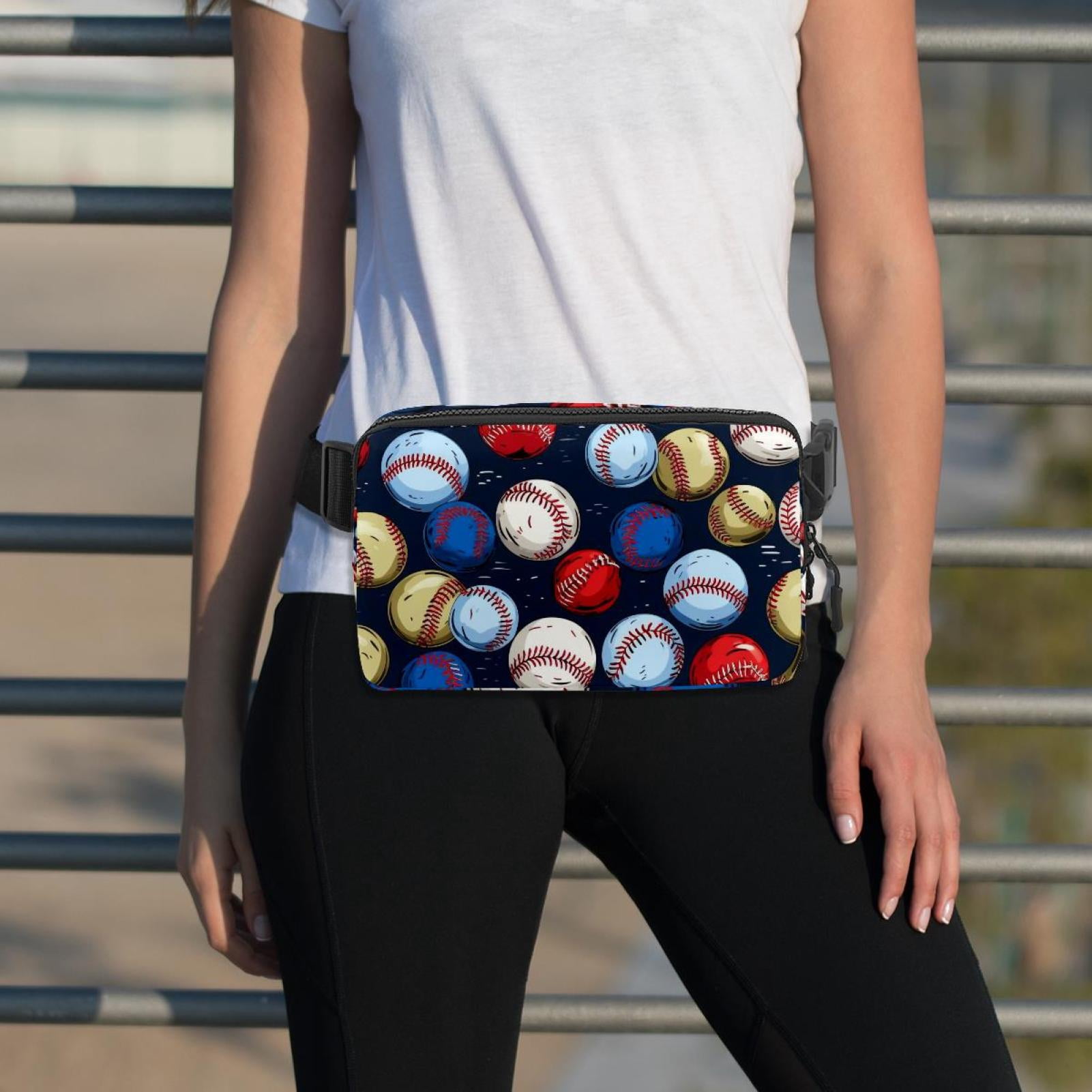 Baseball Lightweight Adjustable Waist Pack with Extension Strap for Unisex, Fanny Packs, Fanny Bag