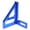 Blue, variant on Handy Measuring Tool Multipurpose Aluminum Alloy Square Ruler with Clear Scale 45/90 Degree for Woodworkers