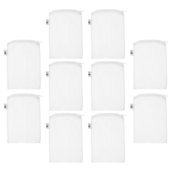 Masteelf 10pcs Aquarium Filters Media Bags With Zipper Reusable Fine Mesh Bags Fish Tank Filters Accessories