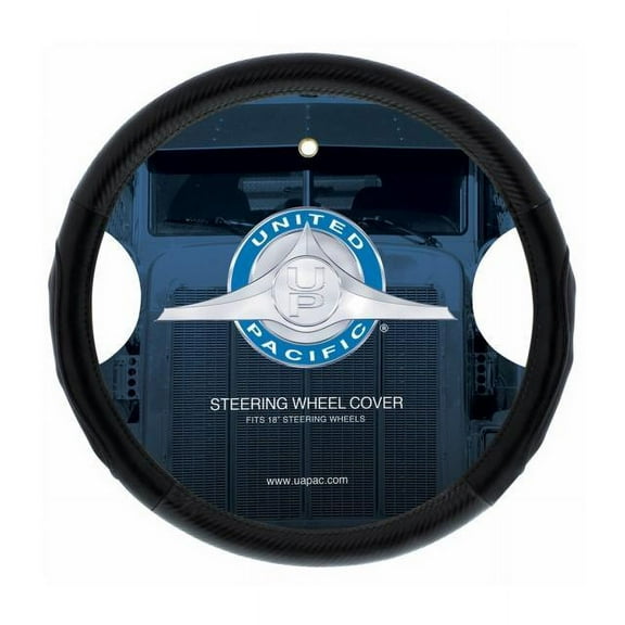 United Pacific 18 in Carbon Fiber Style Steering Wheel Cover - Black 70407