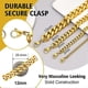 thumbnail image 4 of Mens Gold Plated Cuban Chain Bracelet. 3/6/9/12mm Width (send Gift Box), 4 of 5