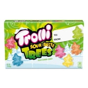 Trolli Sour Brite Trees, Holiday Sour Gummy Candy, Holiday Theater Box, 3oz
