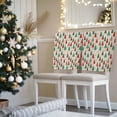 thumbnail image 3 of Christmas Tree Chair Covers Set of 8 Stripe Polka Dots Pine Trees Stars Modern Linen Chair Back Covers Stretch Removable Washable Slipcovers Protector for Dining Room Kitchen Party Decor, 3 of 5