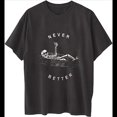 thumbnail image 2 of Camisetas Vintage para Mujer, Lindas Camisetas Gráficas de , Camisetas Oversize de Corta Esqueleto de Ataúd L, 2 of 9