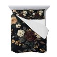 thumbnail image 7 of Vintage Black Floral Twin XL Size Down Alternative Comforter, Lightweight Comforter Quilt Bedding Set with Pillow Shams Spring Seasonal Botanical Blooms All Seasons Bed Comforter Duvet Insert 68"x98", 7 of 7