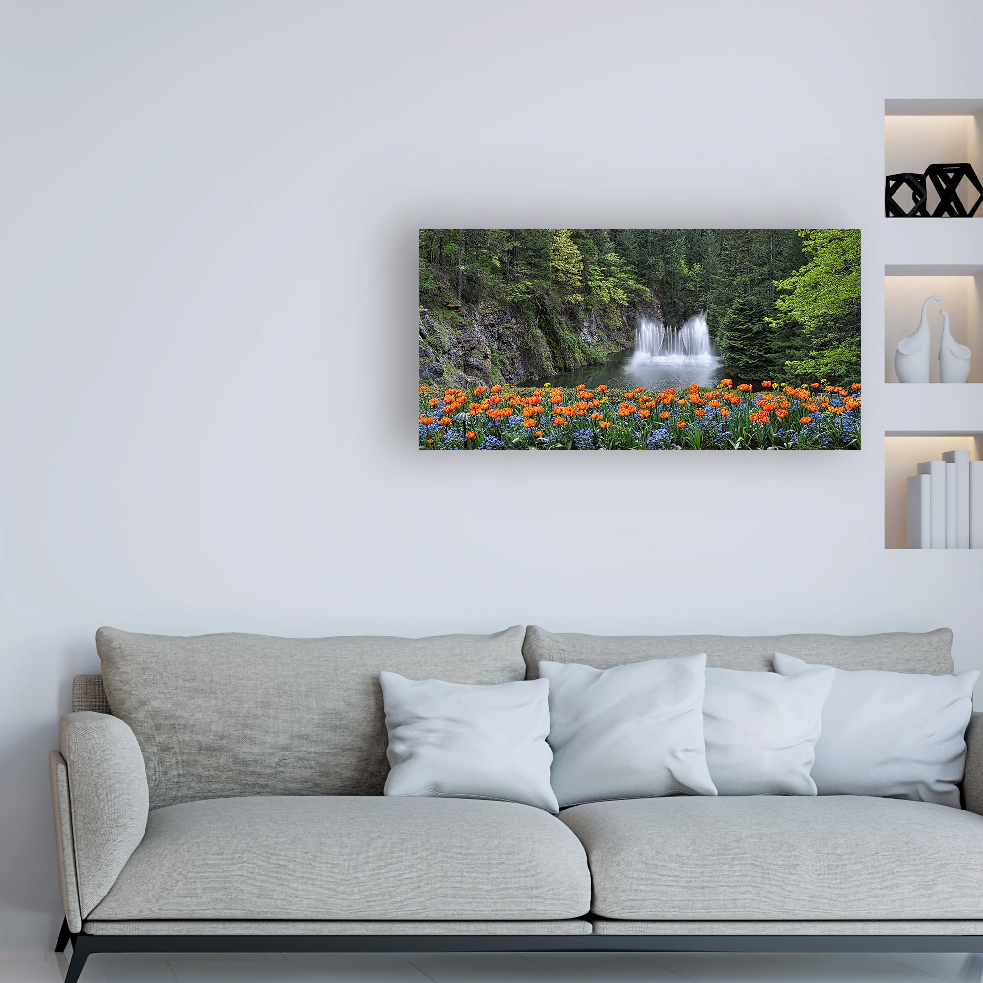 Trademark Fine Art 'Water Music Flowers' Canvas Art by Chuck Burdic