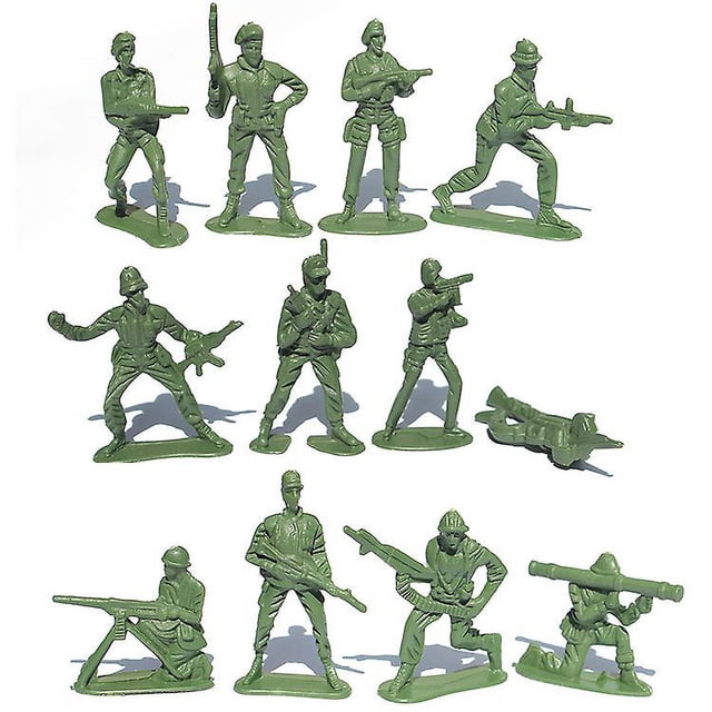 Juego militar de 100 piezas, soldados de juguete de plástico, figuras de 3,8 cm para hombres