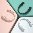 thumbnail image 2 of Ventilador de cuello portátil, ventilador sin aspas manos libres, funciona con pilas, sin hojas, recargable, diseño de auriculares, ventilador de escritorio alimentado por USB, 3 velocidades, verde o, 2 of 5