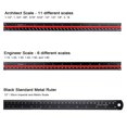 thumbnail image 4 of BTSKY 3 Pack 12 Inches Architectural Scale Ruler Engineering Imperial Scale Ruler with Standard Met, 4 of 7