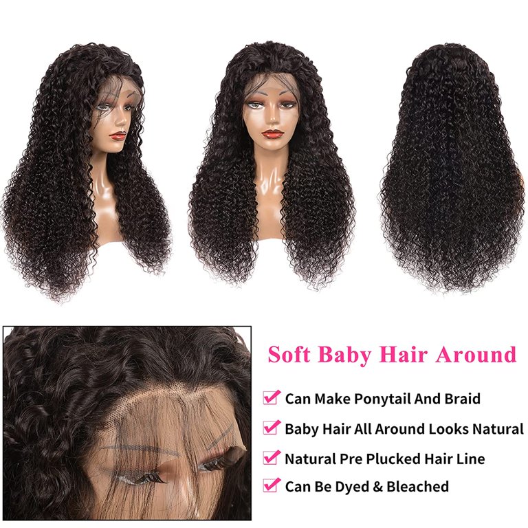 13x6 HD Lace Front Wig Human Hair Deep Wave Pre Plucked Glueless 28in Amazon.com : Zumuer 28 Inch 13x6 Deep Wave Lace Front Wigs  main image 3