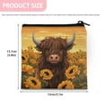 thumbnail image 6 of SEANATIVE Highland Cow Sunflower Sanitary Napkin Storage Bag for Women Feminine Care Period Bags for Teen Girls Small Cosmetic Travel Bag Pouch Coin Purse with Zipper, 6 of 7