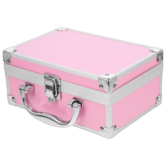 LOLIPPYY Rectangular Makeup Organizer Case Pink Makeup Box Case Daily Use 1Pack