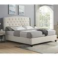 thumbnail image 7 of Nantarre Fabric Tufted Wingback Upholstered Bed with Nailhead Trim,Tan, 7 of 7