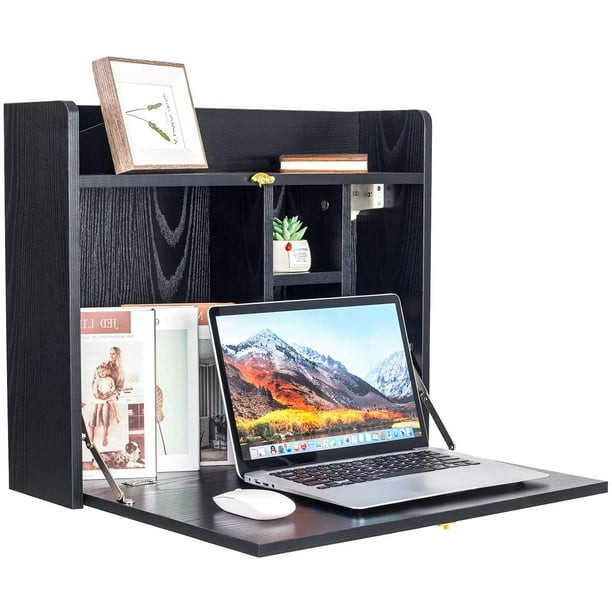Elecwish Wall Mounted Table Computer Desk Workstation with Foldable