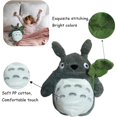 thumbnail image 3 of Lindo peluche de criatura del bosque gris con sombrero de hoja, muñeco de peluche suave de 30 cm, ideal para niños y coleccionistas., 3 of 8