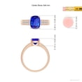 thumbnail image 4 of ANGARA Natural Cushion 1.6 ct Tanzanite Cocktail Ring with Diamonds in 14K Rose Gold for Women (Size-8x6mm) | December Birthstone, Anniversary, Jewelry Gift for Women | Natural Tanzanite Ring, 4 of 9