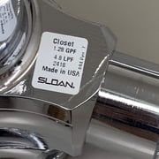 Sloan 3080050 Regal 1.28 GPF Manual Toilet Flushometer, Polished Chrome & Black