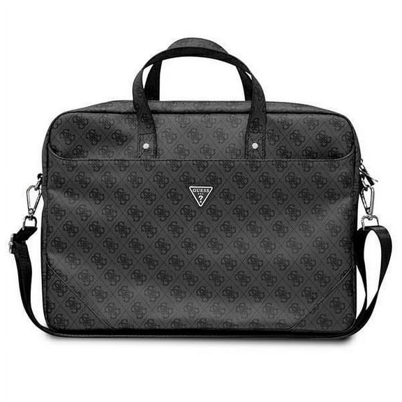 Guess 4G Triangle Logo Laptop Bag 16" Black Saffiano - GUCB15P4TK