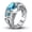 Light Blue, variant on 925 Silver Hollow Cubic Zirconia Crystal Heart Ring Women Elegance Jewelry Gifts-Light Blue-5