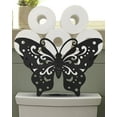 thumbnail image 2 of Butterfly Toilet Paper Holder Stand, Funny Toilet Paper Storage for 8 Rolls, Metal Freestanding Bathroom Decor Tissue Holder Baskets, 2 of 4