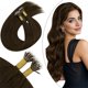 thumbnail image 1 of Extensiones de pelo Nano Ring Ugeat Chocolate Brown 40 cm 50 g, 1 of 9