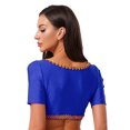 thumbnail image 6 of Aislor Women 2-piece Belly Dancing for Rave Party Shiny Sequin Tassel Outfits Royal Blue XXL, 6 of 7