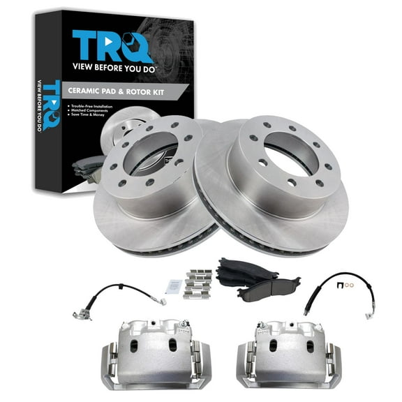 TRQ Front Brake Pad & Rotor Kit BKA33312 Fits Select 2003-2008 Dodge Ram 2500 , 2003-2008 Dodge Ram 3500