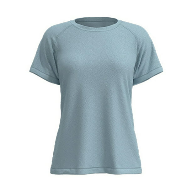 MAWCLOS Ladies Yoga T-Shirts Short Sleeve Tee Crew Neck Workout