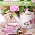 thumbnail image 4 of 12 Pieces 4.5 Inch Vintage Mini Coffee Spoons and 4 Inch Rose Handle Sugar Tongs Vintage Set for Tea, Coffee, Appetizers, Dessert, Condiments, 4 of 7