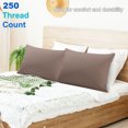 thumbnail image 2 of REGALWOVEN 2 Pack Egyptian Cotton Pillowcases with Zipper Clourse Standard Coffee Color, 2 of 7