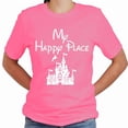 thumbnail image 2 of My Happy Place Shirt, Orlando Theme Park Shirt, Mickey T-Shirt, Unisex Casual Short Sleeve (DkPink-2X-Large), 2 of 6