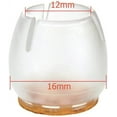thumbnail image 2 of Protectores de suelo para patas de silla, 16 unidades de protectores de patas de silla de silicona transparente para suelos de madera dura con almohadillas de fieltro, fundas para patas de silla que, 2 of 5