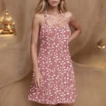 thumbnail image 4 of Amzcrzy Robes pour Femmes Mode Imprimé Floral Robes d'Été pour Femmes Décontractées Sans Manches Robe d'Été Dos Nu Ample Robe de Plage Mini, 4 of 5