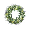 thumbnail image 2 of Bcylexb Spring Summer Wreaths for Front Door, 16 inch Artificial Fake Flower Wreath with Green Leaves Wreath for Wall Window Farmhouse Party Home Holiday Decor, 2 of 7