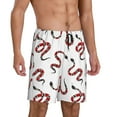 thumbnail image 2 of Sikiie Red Snake Mens Pajama Shorts, Lightweight Lounge Pant with Pockets Soft Sleep Pj Shorts for MenLarge, 2 of 6