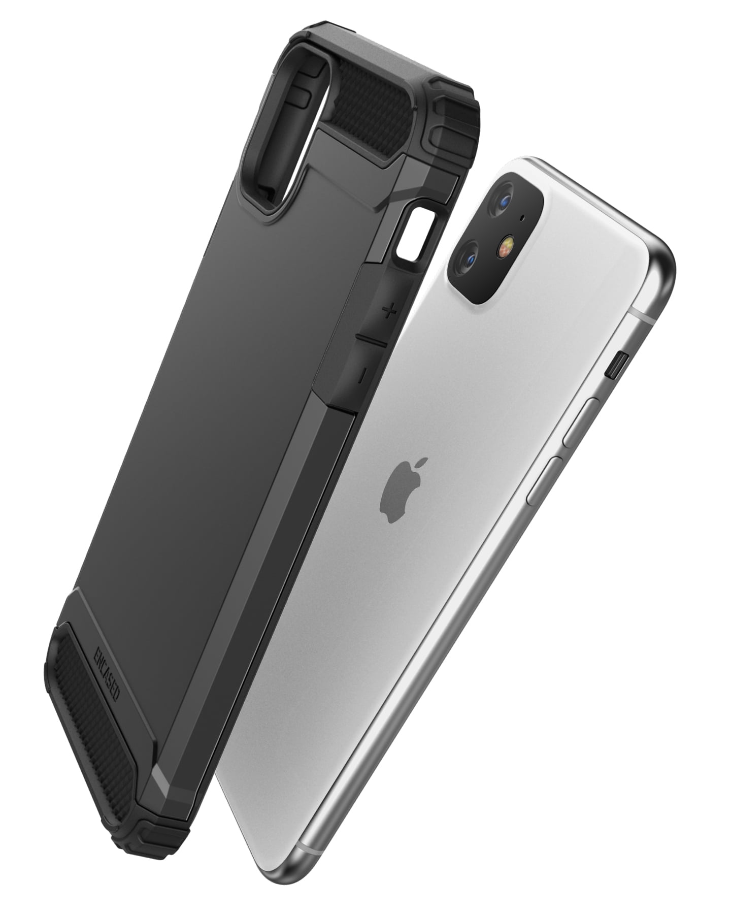 Encased Apple iPhone 11 Belt Clip Holster Case (2019 Scorpio Armor) Heavy Duty Rugged Protective Cover with Holder (Black)