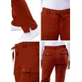 thumbnail image 4 of Adar Pro Scrubs For Women - Skinny Leg Yoga Scrub Pants - P4100 - Red Ochre - 2X, 4 of 7