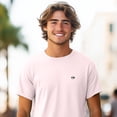 thumbnail image 3 of Dalix Lil Matcha Embroidered Cotton Tee Lightweight Jersey Mens in Soft Pink L Large, 3 of 5