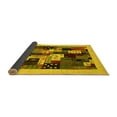 thumbnail image 2 of Ahgly Company Indoor Square Abstract Yellow Contemporary Area Rugs, 6' Square, 2 of 4